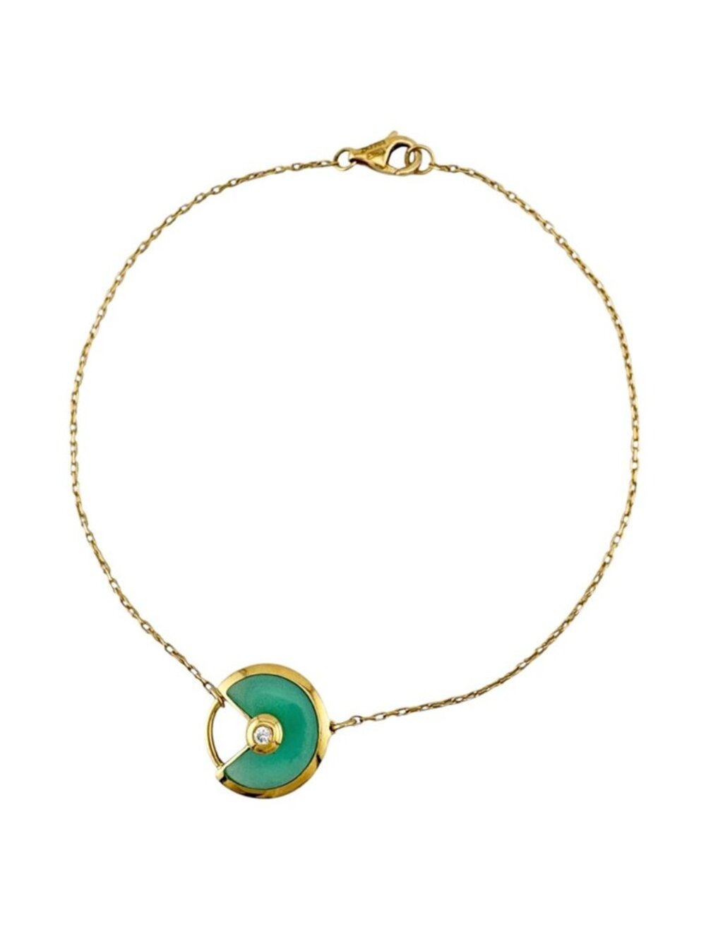 Cartier Amulet Bracelet 18k Gold Chrysoprase